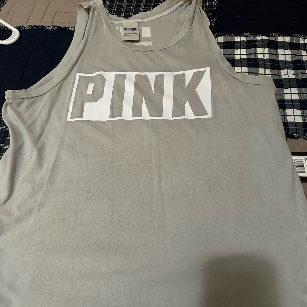 Gray PINK Tank Top